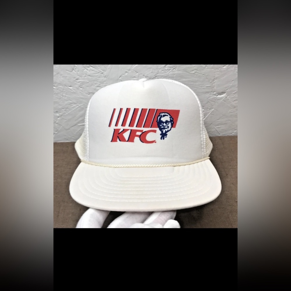 KFC Trucker Hat Creamy Ivory Mesh Back Snapback Nissin Cap